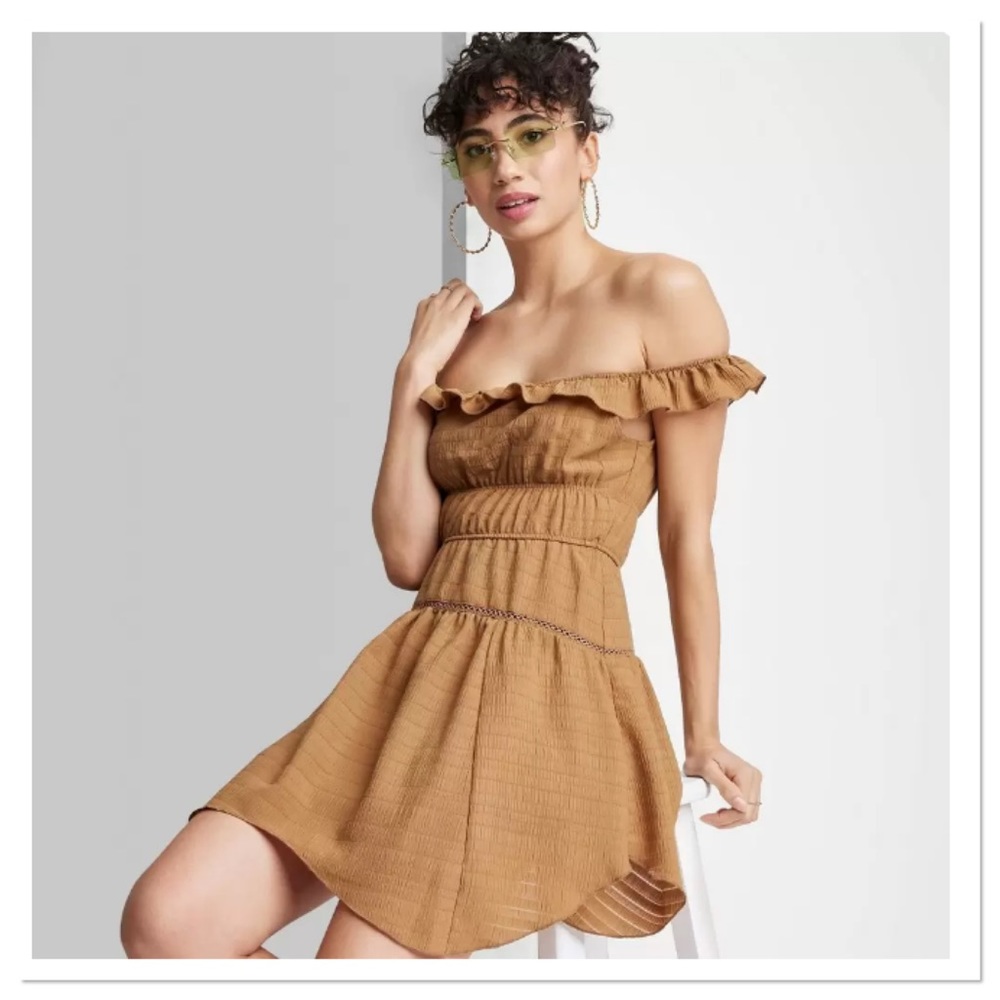 Women’s Ruffle Tiered Skater Dress M Wild Fable
